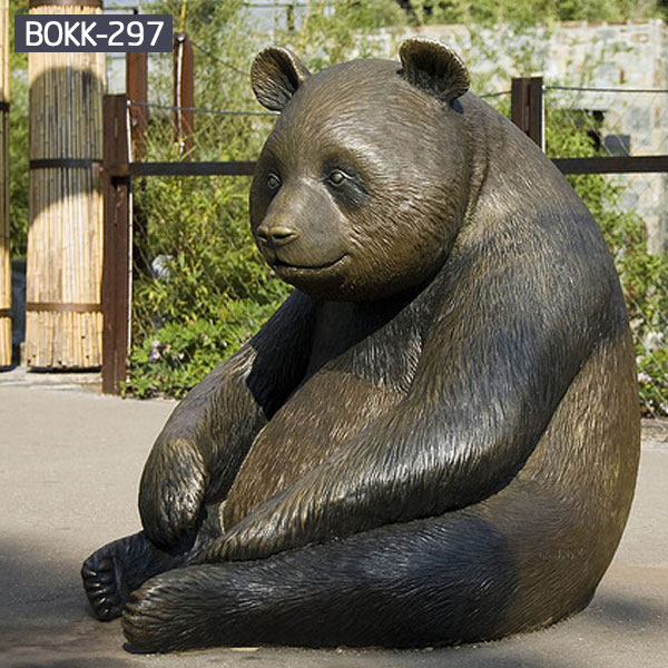 Modern brass bear head statue animal yard sculptures artists