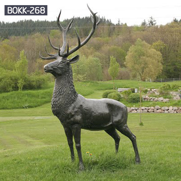 bronze high quality moose yard statue cost