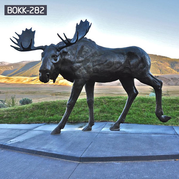 casting bronze elk garden statue for yard design