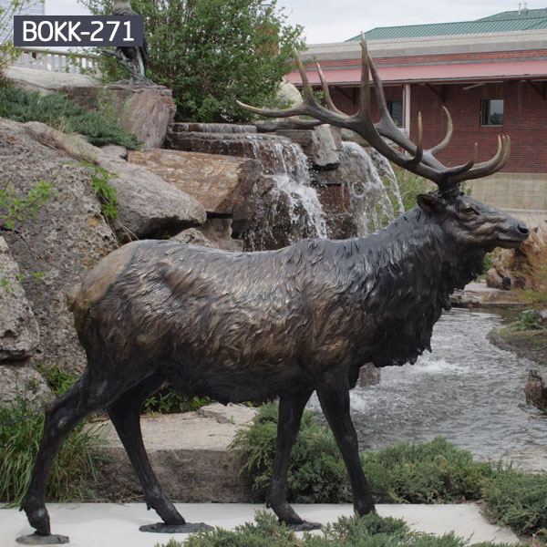 antique bronze modern decoration moose outdoor statue price