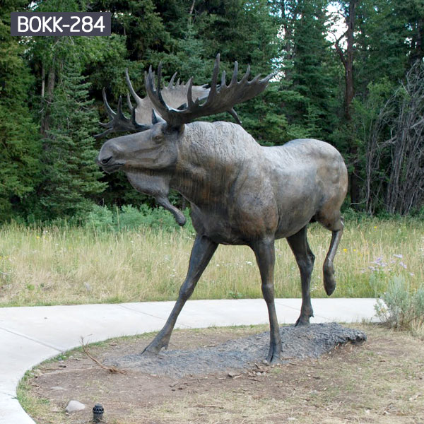 antique bronze elk yard sculpture for garden decor design