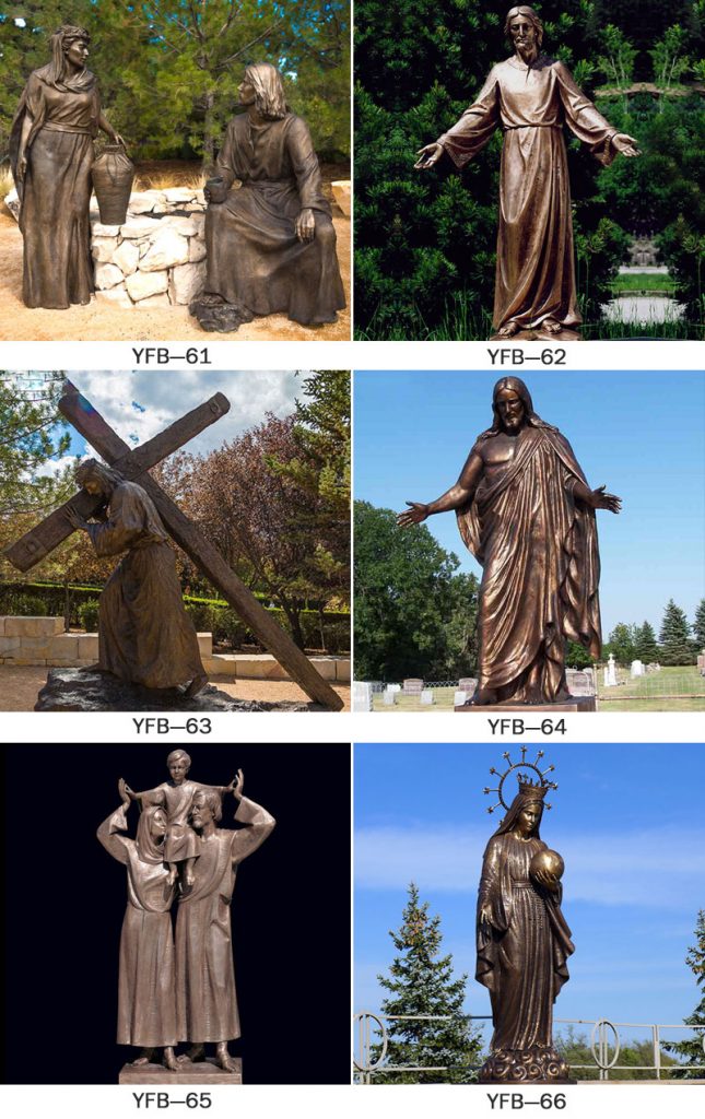 Bronze catholic religious garden statues designs