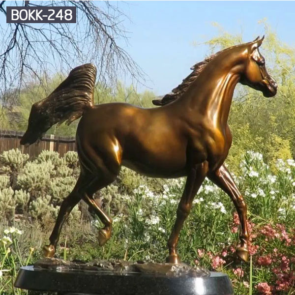 Bronze garden statues life size Arabian horse for sale