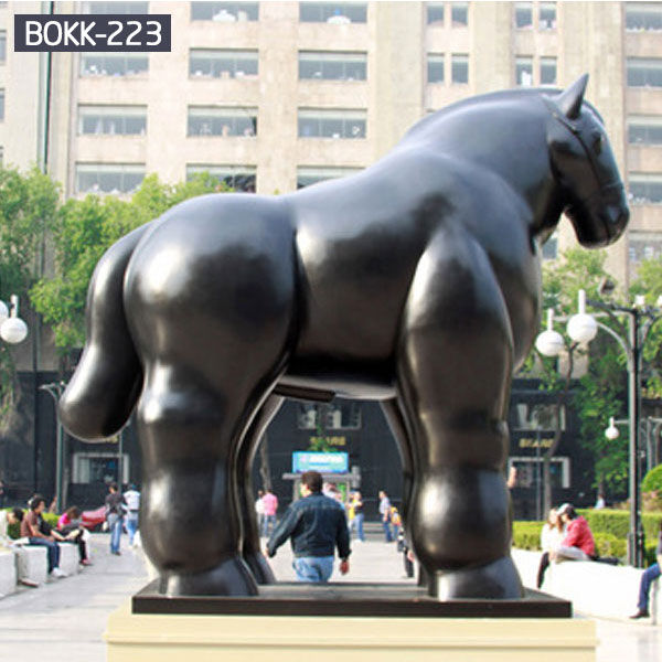 Buy medellin botero fat bronze horse sculptures replica for sale BOKK-223