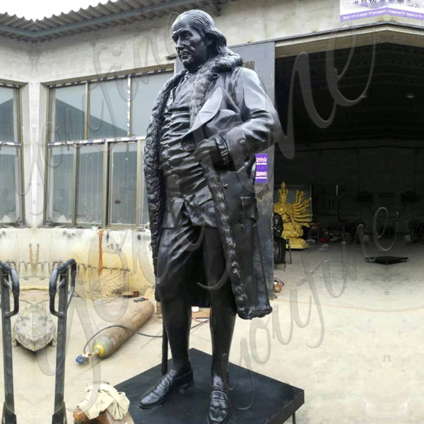 Custom life size Benjamin Franklin bronze sculpture from photo online sale BOKK-509