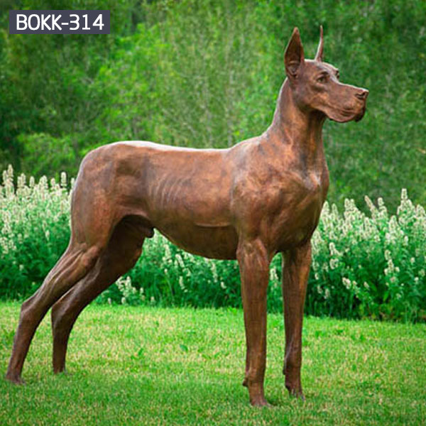 Custom made bronze hunting dog garden metal statue for sale BOKK-314