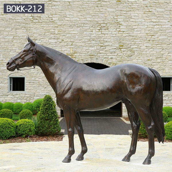 Large vintage bronze standing horse statues australia outdoor BOKK-212