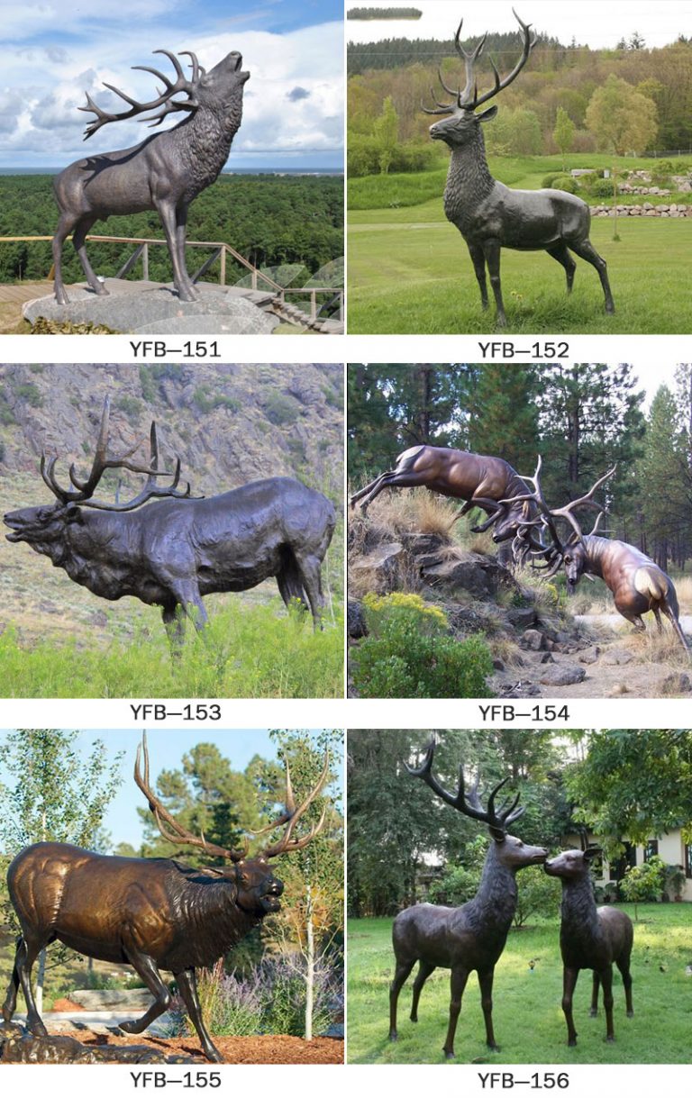 Life size garden stag bronze wildlife animal statues to buy BOKK278