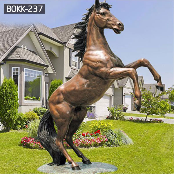 Metal large bronze galloping horse garden ornament for sale BOKK-237