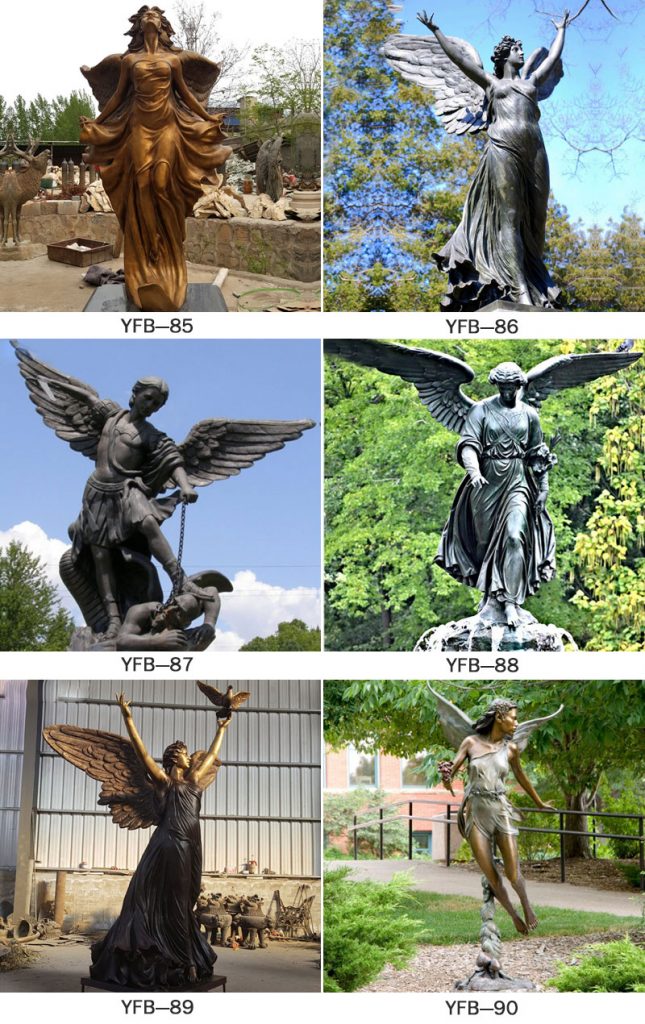 Bronze archangel michael statues for outdoor garden decor
