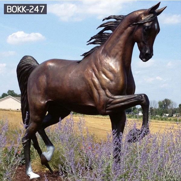 Outdoor full size antique bronze arabian horse wildlife statues ebay BOKK-247