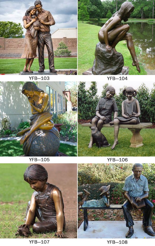 outdoor garden art deco bronze figures designs