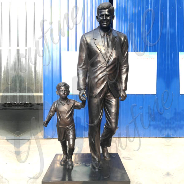 Custom made Kennedy and child from a photo personalized bronze memorial statues BOKK-512