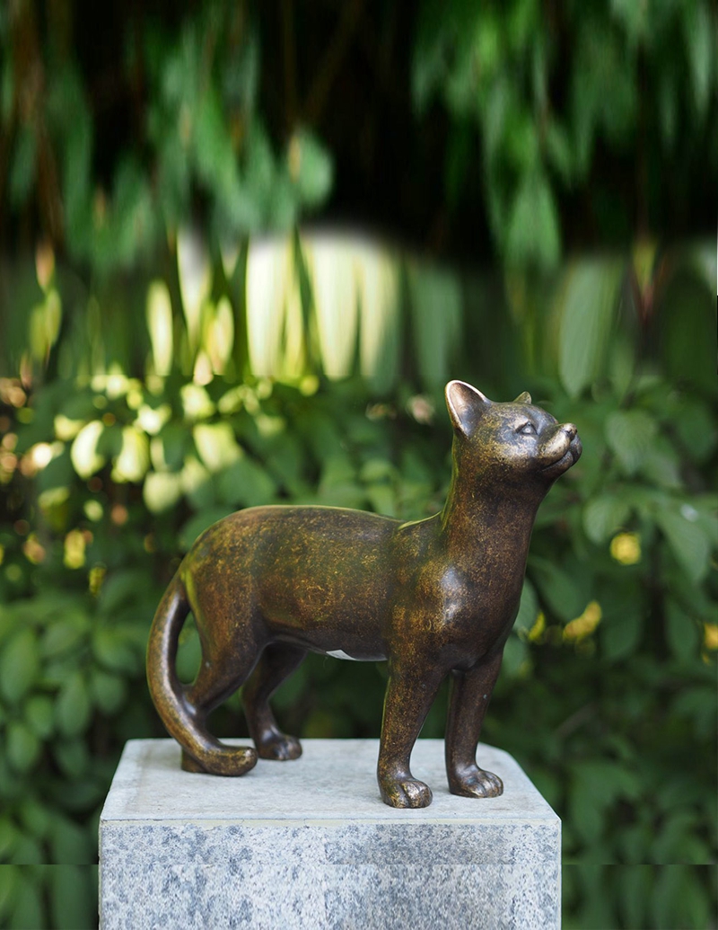 Large Wild Animal Bronze Cat Statues for Sale BOKK370 Bronze animal