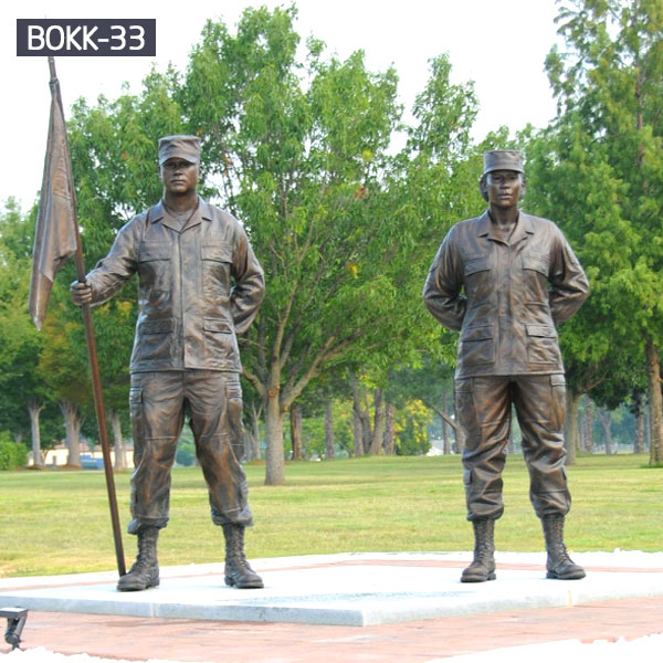 Life Size Standing Bronze Solider Statue from Factory Supplier BOKK-54 for Sale