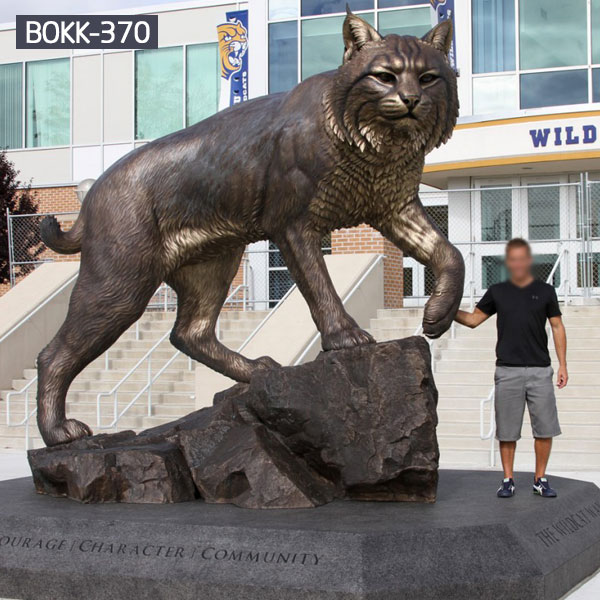 Large Wild Animal Bronze Cat Statues for Sale BOKK-370