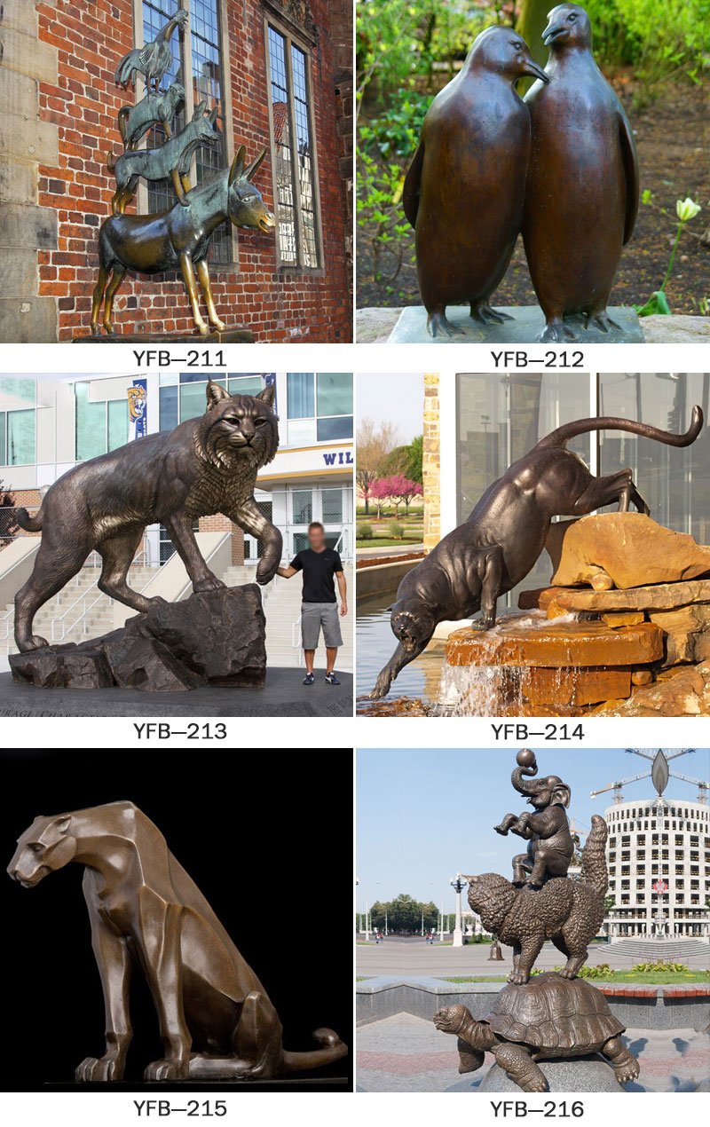 bronze cat statue