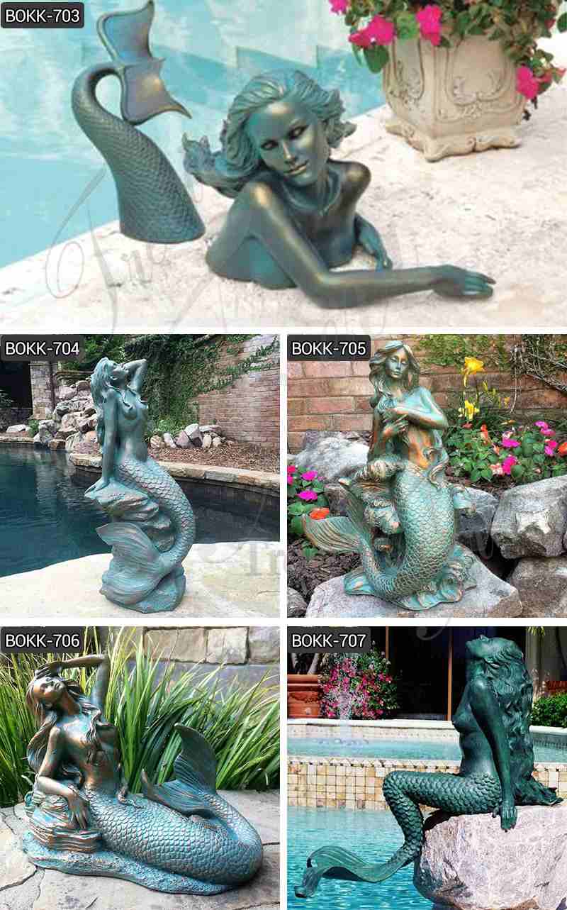 Bronze Mermaid Statue