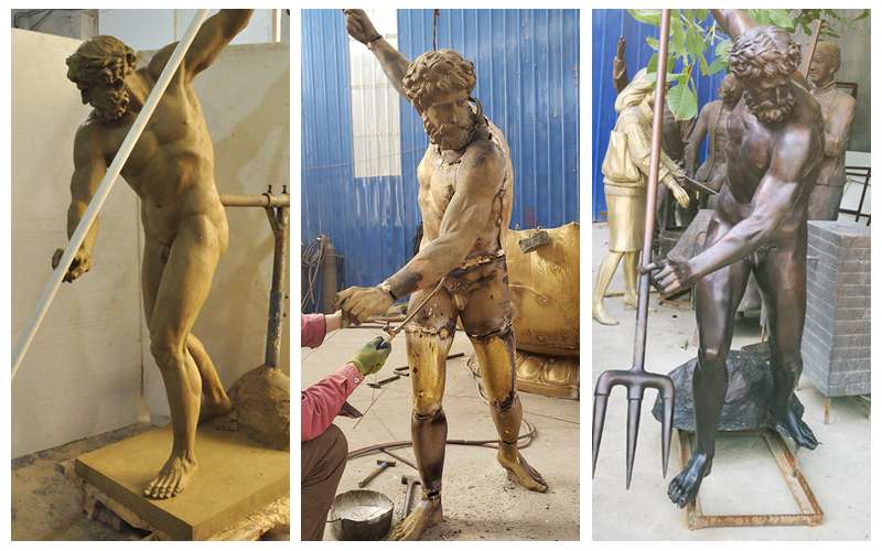 Greek character sculptures