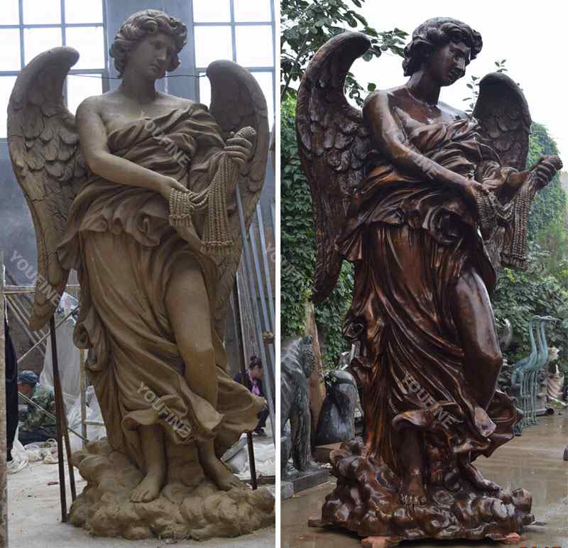 Artistic Bronze Angel Sculpture