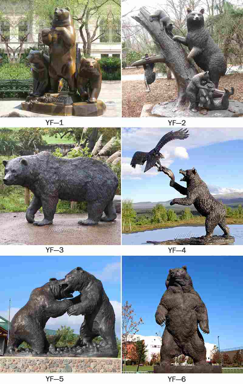 Bronze Grizzly Bear Sculptures