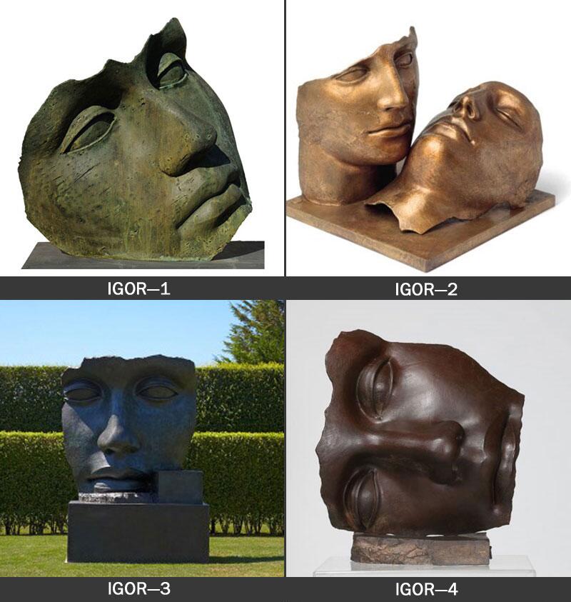 Bronze Hollow Head Sculpture