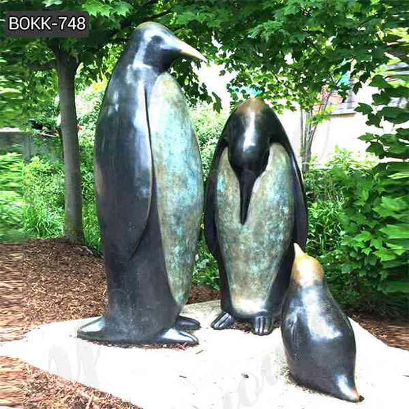 Bronze Penguin Sculpture