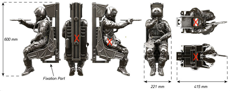 Bronze Spaceman Sculpture