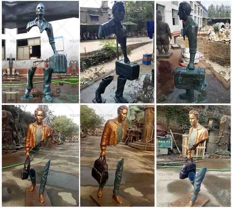 bronze traveler sculptures