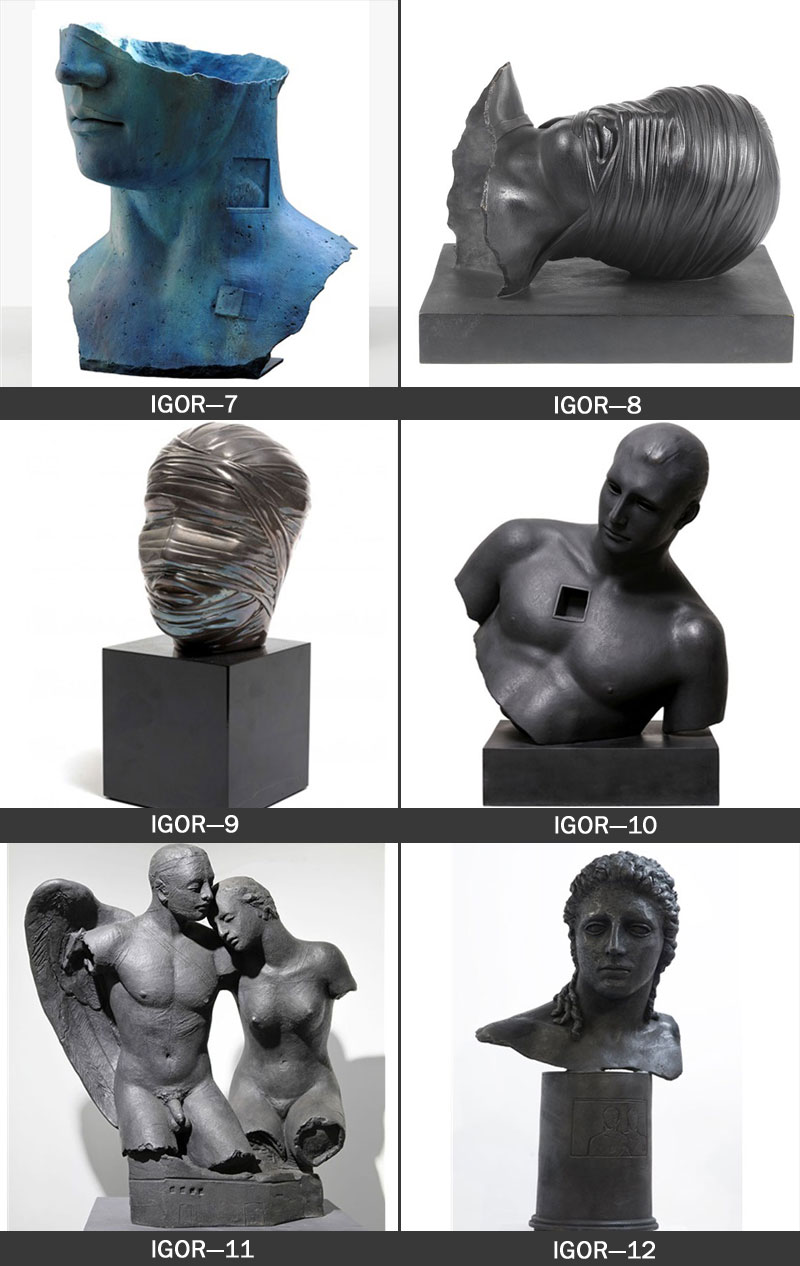 Celebrated Artistic Hollow Head Bronze Statue Replica