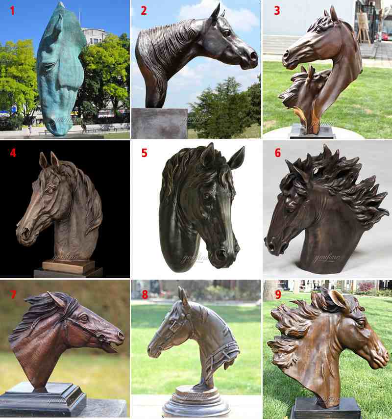 Classic Horse Head Sculpture Replica