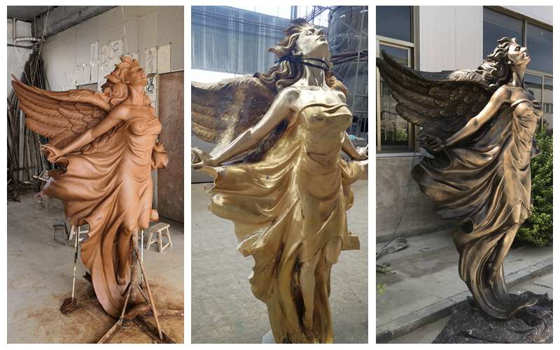 Designed Bronze Flying Angel Sculpture