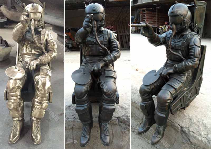 Designed Bronze Spaceman Sculptures