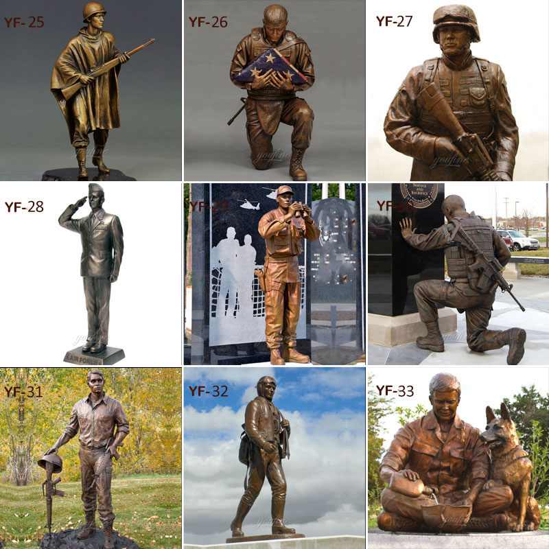 High-quality Bronze Military Statues