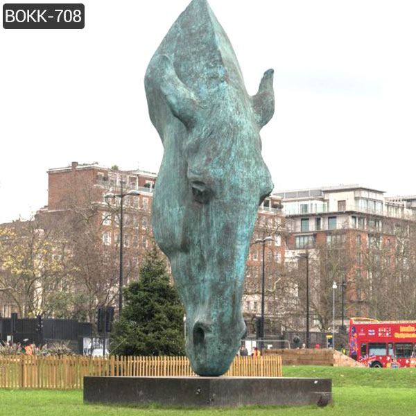 Large Size Outdoor Artistic Bronze Horse Head Sculpture Replica Prices BOKK-709