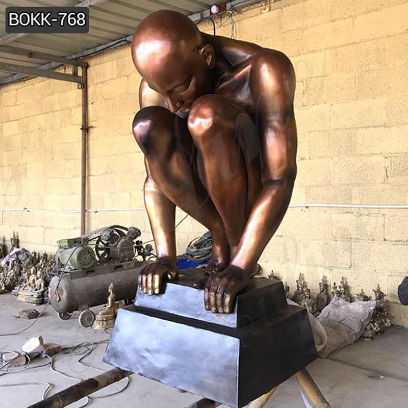 Modern Bronze Artistic Sculpture of Nude Male