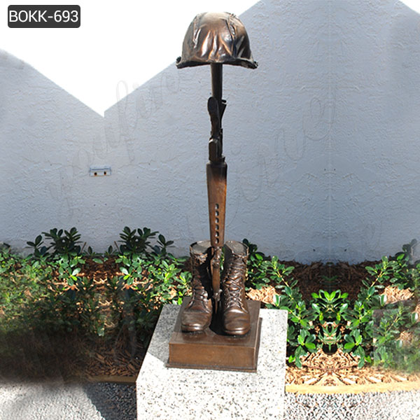 Monumental Battle Cross Fallen Soldier Bronze Sculpture from China Factory BOKK-693