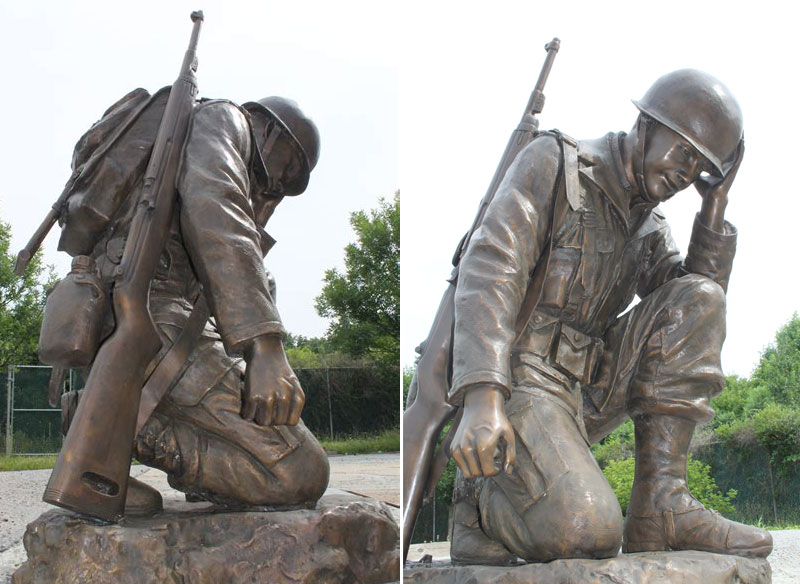 kneeling Soldier Bronze War Statue Monumentkneeling Soldier Bronze War Statue Monument
