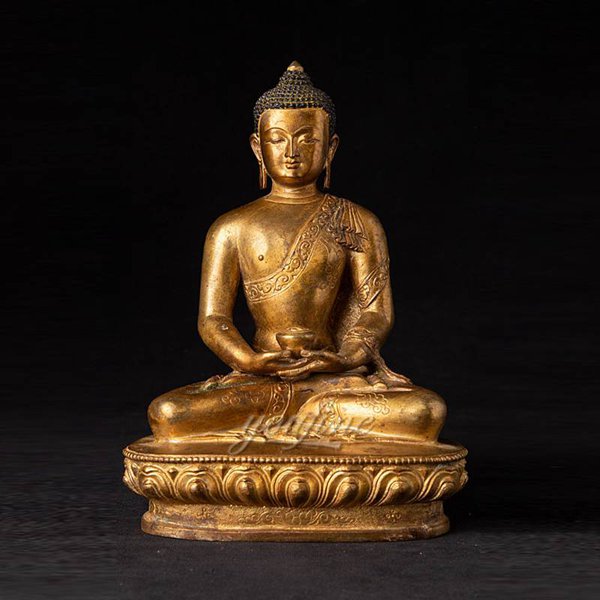 Casting Meditating Antique Nepali Bronze Buddha Statue Manufacturer BOKK-714