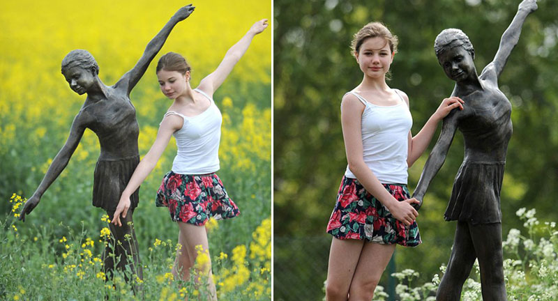 Bronze Dancing Girl Sculpture
