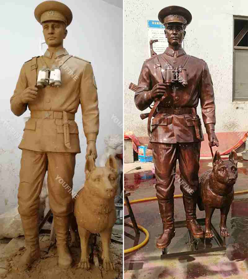 Bronze Military Sculpture