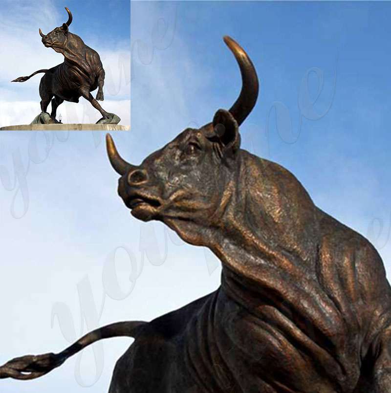 Bronze Wild Bull Sculpture