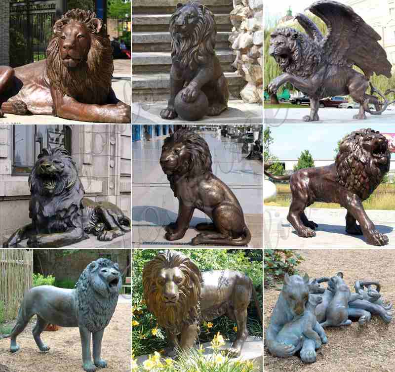 Casting Bronze Flying Lion Sculptures