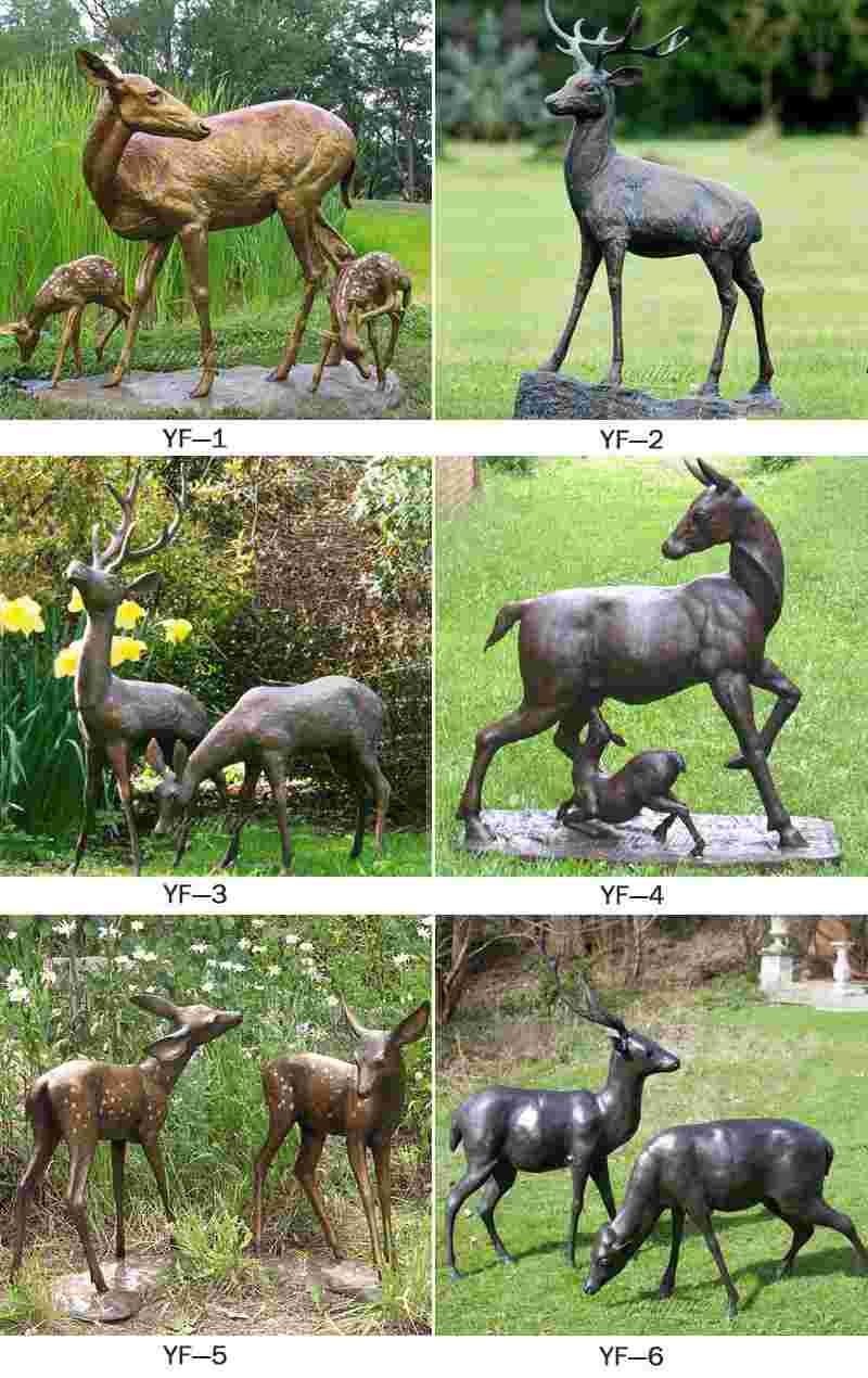 Life Size Elk Bronze Animal Statue