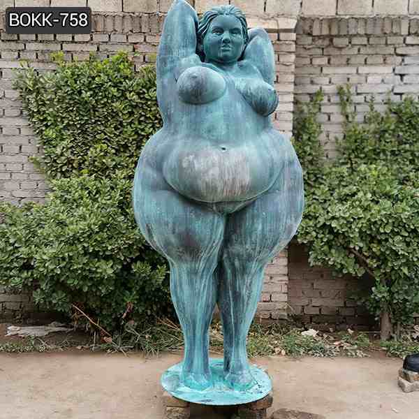 Lowest Price Superior Bronze Fat Women Statue for Outdoor Decoration BOKK-758