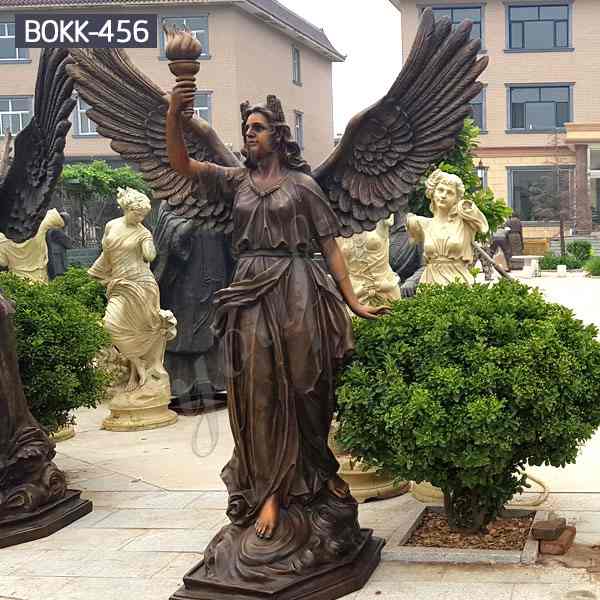 Decorative Life Size Antique Bronze Angel Statue for Garden Supplier BOKK-456