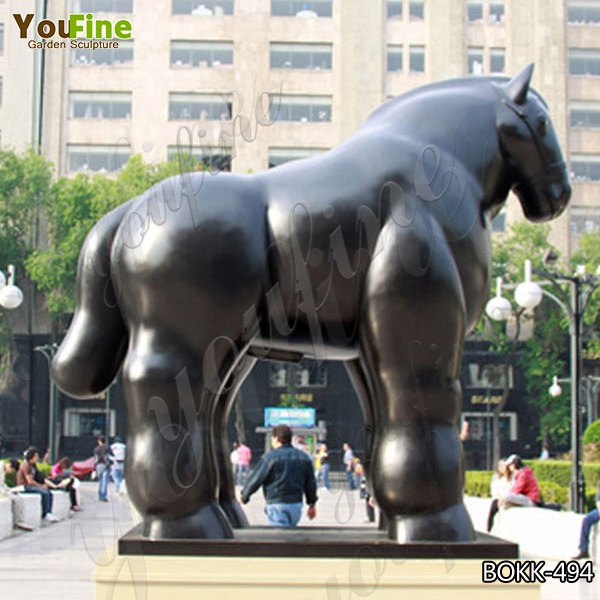 Famous Large Size Fernando Botero Bronze Fat Horse Sculpture Replica BOKK-494