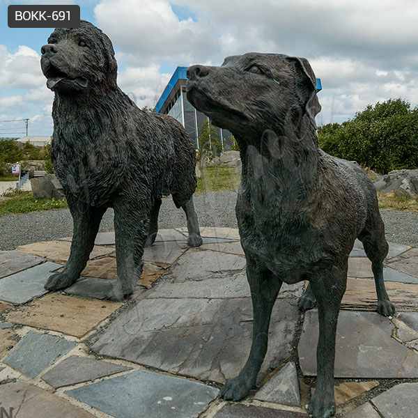 Famous Large Size Bronze Newfoundland Dog Sculpture for Sale BOKK-691