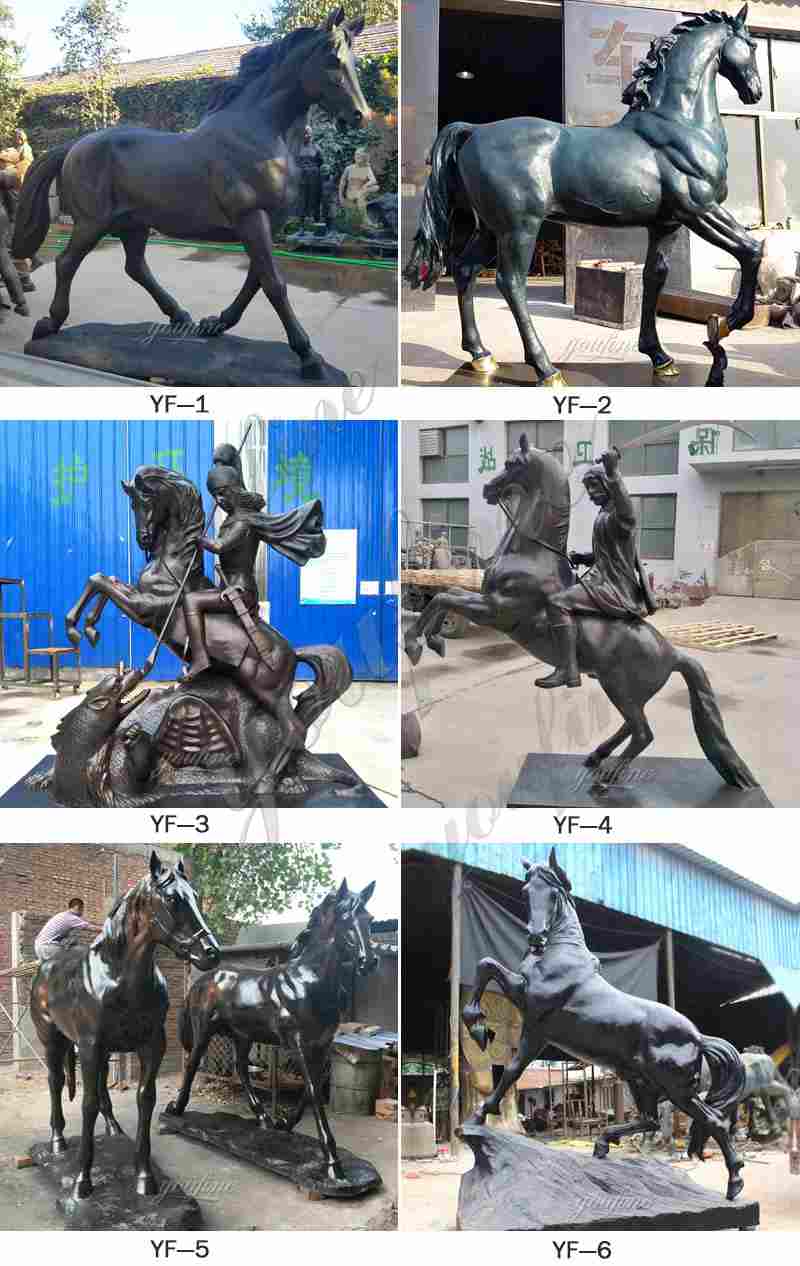 Large Size Antique Bronze Fat Horse Statue