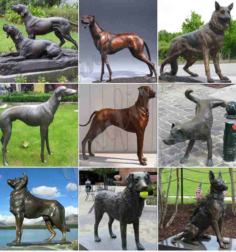 Large Size Bronze Newfoundland Dog Sculpture